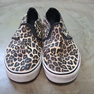 Vans Brown and Black Safari-Inspired Slip-On Sneakers